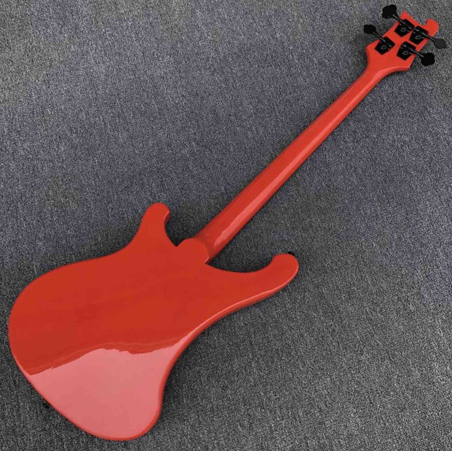 Red 4 strings Ricken 4003 Bass guitar,Rosewood fingerboard Black pick guard and hardware Rick Electric bass