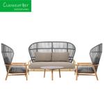 Patio into a Luxurious Retreat with Teakwood Frame and Water-Resistant Cushion