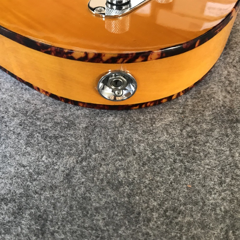 High Quality Avril Ramona Lavigne electric guitar yellow craftsmanship tele guitar free shipping