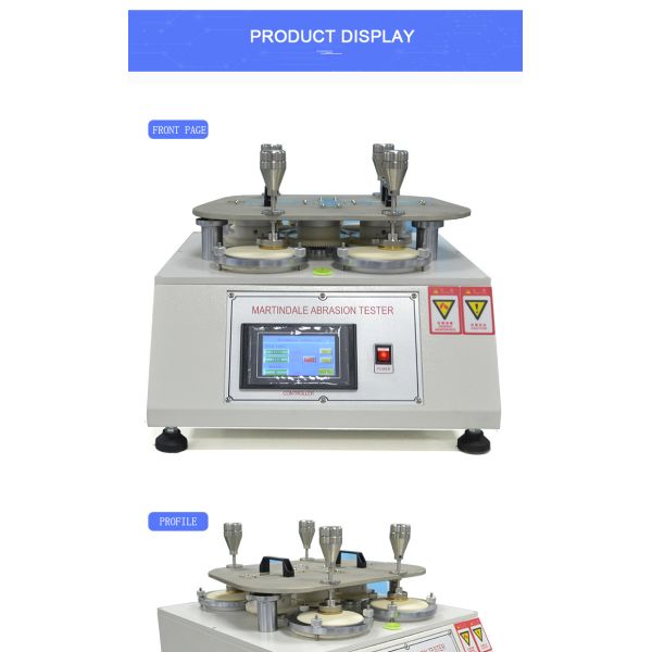 High Accuracy Martindale Abrasion Tester with 8 Testing Heads for International Standards Compliance