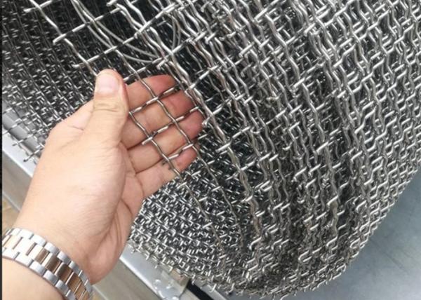 Locked Crimped Ss 304 Wire Mesh 40 Micron , 0.8mm-12.7mm Architectural Mesh