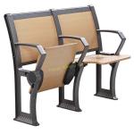 Foldable Iron Metal Plywood Wooden Desk And Chair Set For School Lecture Hall