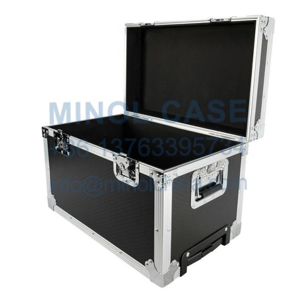 Aluminum Trolley Flight Case Pull Along Briefcase Utility Travel Storage Tool