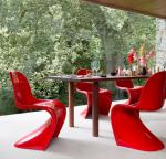 Panton Chair Design furniture S Shape fiberglass ABS restaurant chairs