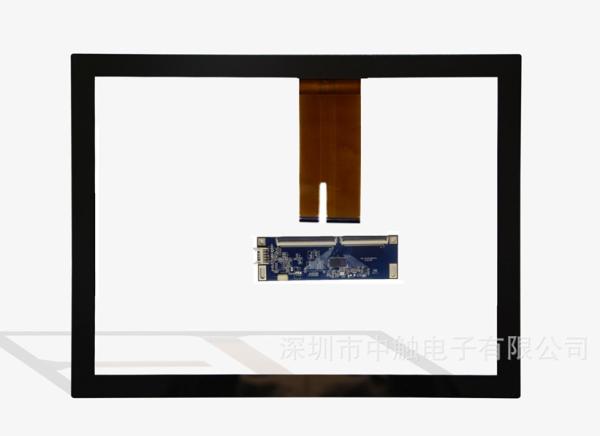 AG / AF / AR Projected Capacitive Multi Touch Screen Panel 15 Inch G + G