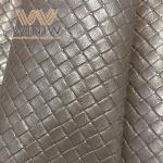 Faux Shoes Synthetic Leather Woven Pattern Microfiber Breathable Leather Fabric