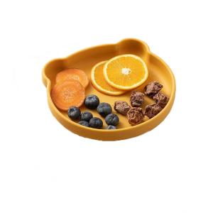 Wholesale Personalised Childrens Silicone Plates And Cutlery 18x18 Animal Shape With Size Is 18*18*4cm And Weight Is 220 Gram from china suppliers