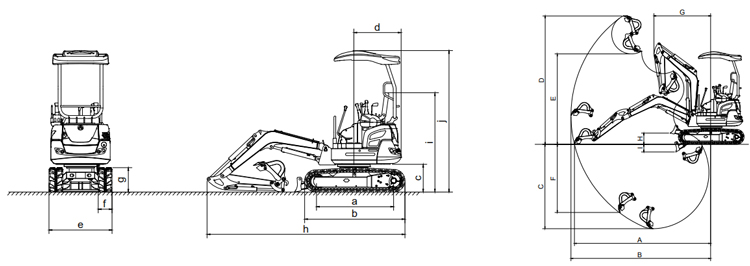 1.8 ton Mini Hydraulic Crawler Excavator With 0.045cbm Bucket