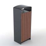 L350*W250*H930 MM 40L Galvanized Garden Waste Bin