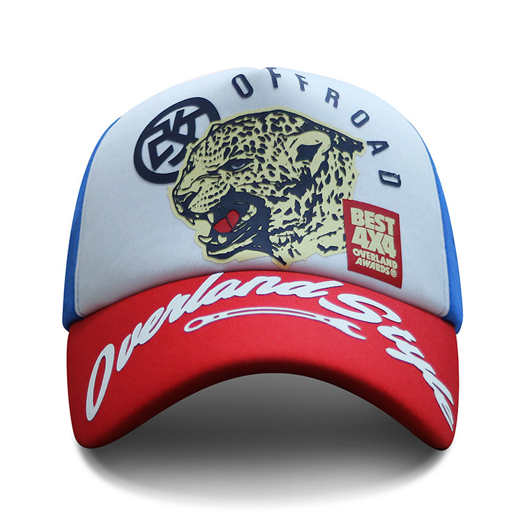 100% Polyester Custom 5 Panel Racing Baseball Caps Dry Fit For Cycling