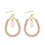 Grape Seeds Drop Shaped Handmade Beads Earring Multi Colors