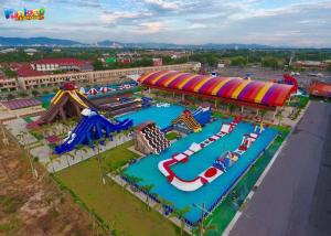 Wholesale Large Floating Water Parks Rentals 150m Inflatable Water Slides from china suppliers