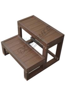 Wholesale Modern Outdoor Hot Tub Spa Steps Non - Slip Composite PS Spa Walk - In Step from china suppliers