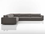 L Shaped Gray Custom Made Furniture Living Room Fabric Sofas Italian Style