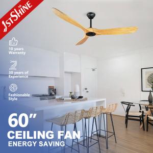 Wholesale Electric Ceiling Fan 60 Inch Modern Dark Walnut 5 Speed Remote Control 3 Wood Blade DC from china suppliers