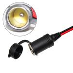 RoHS 24V 2468 18AWG With 2 In 1 Car Cigarette Lighter Cable Male To Female Plug