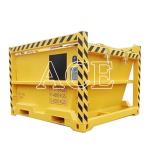1115KGS Tare Mass Offshore Cutting Mud Skip BV Certified Closed Container for