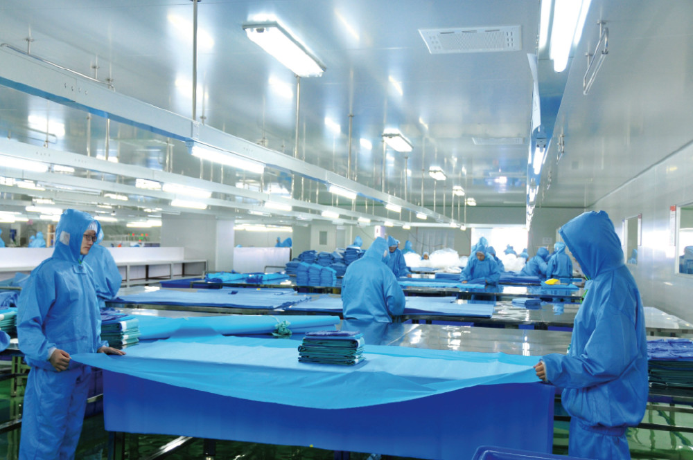 Soft Blue Spunlance Disposable Surgical Drapes Side With Tape 150X195 Cm