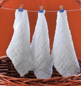 China Medical washing gauze 6 layer 100% cotton baby handkerchief saliva tissue baby face towel on sale