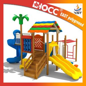 China 555 KG Commercial Wooden Playground Equipment 610 * 520 * 375 Cm Size on sale