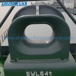 DIN 81915 Type C Casting Steel Deck Mounted Mooring Chock Ship Towing Equipment