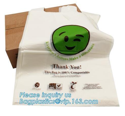 Quality best sellers high quality biodegradable compostable Vest shopping bags for vegetables and fruits for sale