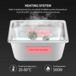 Skymen 500w 200ml Digital Ultrasonic Cleaner Heating and Degassing Function