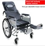 12" 24" Lightweight Foldable Wheelchair Fold Up Electric Wheelchair Black
