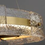 Art Stainless Steel Titanium Glass Modern Pendant Light LED 3 Colors