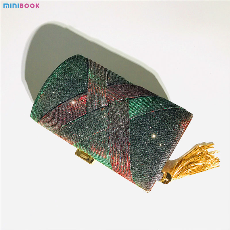 Low MOQ Mix Models Satin Ladies Diamante Party Purses Bridal Handbags For Women Luxury