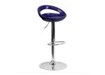 Navy Blue Breakfast Bar Stools Plastic Stylish Bar Height Swivel Chair