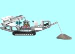 LD-DB9096 500mm Feeding Crawler Mobile Crusher 120t/H For Roads Buildings Mobile