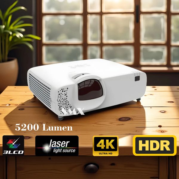 Quality 5200 Lumen Compact Laser Home Cinema Projector 300" Screen For Immersive Viewing for sale