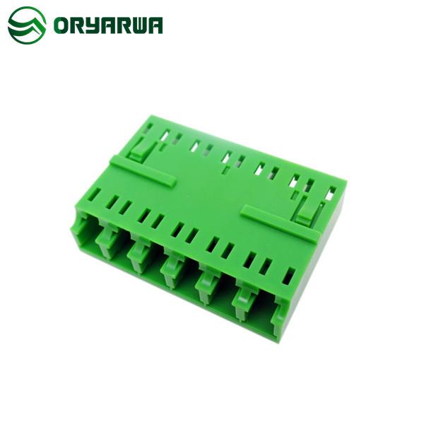 Integrated 6 Ways LC UPC Multi Mode MM Flangeless Fiber Optical Adapter in
