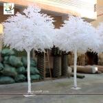 UVG GRE011 10ft white artificial christmas tree with wood fake banyan trees for