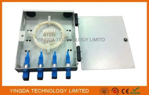 Wholesale FTTH Wall Mounted Fiber Optic Termination Box, 4 Fibers Fiber Splice Box SC Adaptor with Pigtails from china suppliers