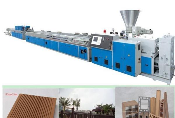 Fully automatic PVC WPC Plastic Profile Extrusion Line Wood Plastic Composite