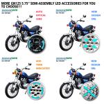 743*312*310mm YAYE 5.75 Inch GN125 LED Accessory Red Blue Flash Motorcycle High
