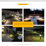 IP65 Outdoor Solar Lawn Lights Garden For Ground Power Supply Irradiation Range