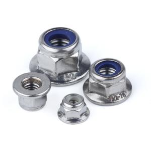 Wholesale Carbon Steel Nylon Lock Nut Blue White Ring DIN 985 DIN 982 Hex Self Lock Nuts from china suppliers