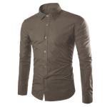 White Embroidered Dress Shirts , Personalised Business T Shirts Patterned