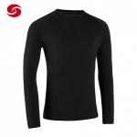 Breathable Army Polyester Black Long Sleeve Shirt