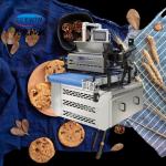 Food Factory Cookie Depositor Machine PLC Touch Screen Jenny Cookie Maker