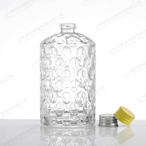 Wholesale Glass Collar Customized Brandy Liquory Gin Vodka Rum Bottle with Acceptable Logo from china suppliers