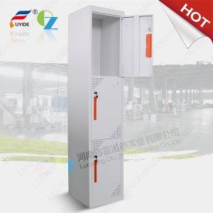 Wholesale single row 4 door steel locker for swimming pool, 1850x380X450mm,KD structure,RAL color from china suppliers