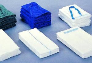 Wholesale Lap Sponges Medical Gauze 100% cotton absorbent green and blue from china suppliers