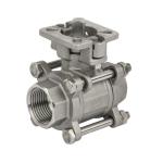 Stainless Steel Gland 3PC High Plateform Ball Valve with Female Thread and