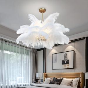 Wholesale Nordic bedroom Josephine feather chandelier modern lighting art decor chandelier(WH-MI-154) from china suppliers
