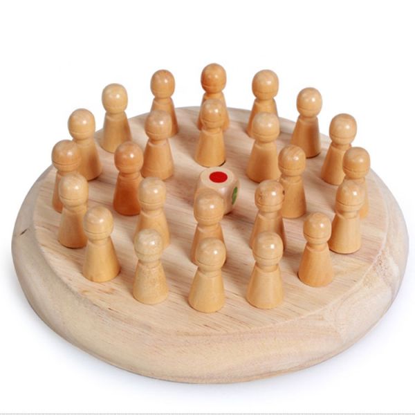Multiplayer pine Wooden Memory Chess Set Game Board For Family