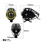 4000lm 12V Led Motorcycle Spotlights U7 Fog Driving Lamp High Low Beam